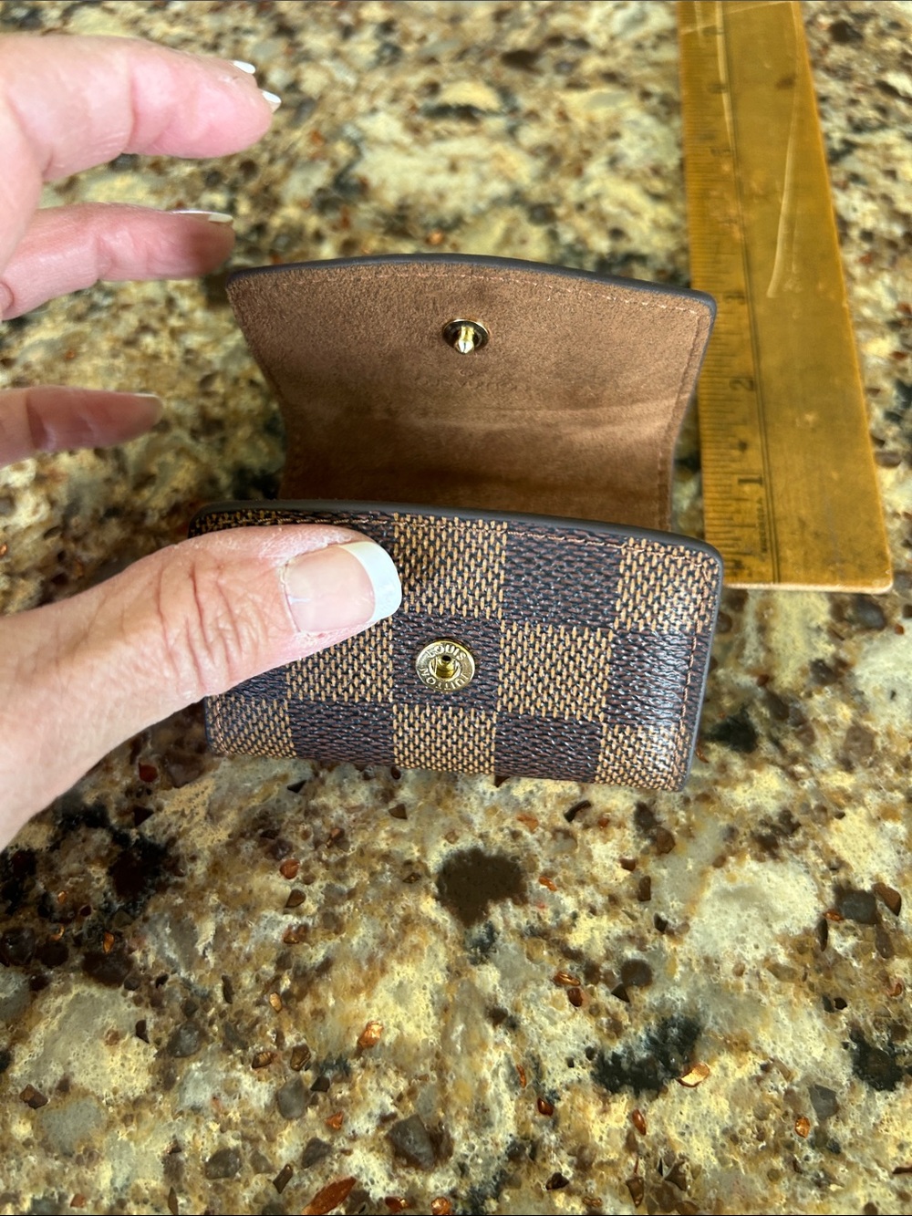 Louis Vuitton Brown Damier Compact Wallet - Picture 13 of 13